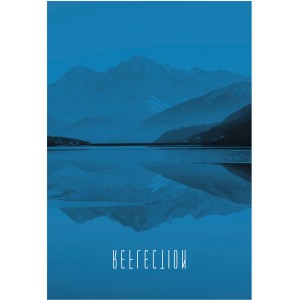 Komar Wandbild Word Lake Blue 50 x 70 cm