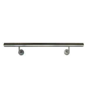 Handlauf-Set aus Edelstahl, 1200 mm lang, mit Halterungen für die Wandmontage.