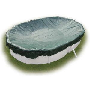Steinbach Winterabdeckplane für Ovalbecken, 730x370 cm, schützt vor Verschmutzung.