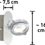OBI LIGHTING LED Spot Montaro, Chrom, ca. 16x7,5cm, schwenkbar für flexible Beleuchtung.