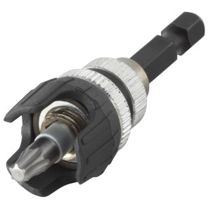 wolfcraft Schraubvorsatz für Terrassendielen mit Bit TX25 und Tiefeneinstellung.