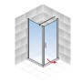 Schulte ExpressPlus Drehtür mit Seitenwand, 90x90x192 cm, klares Glas, Duschwand für barrierefreies Bad.