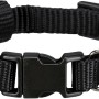 Schwarzes Jollypaw Hundehalsband, Größe L-XL (40-65 cm), aus robustem Nylon.