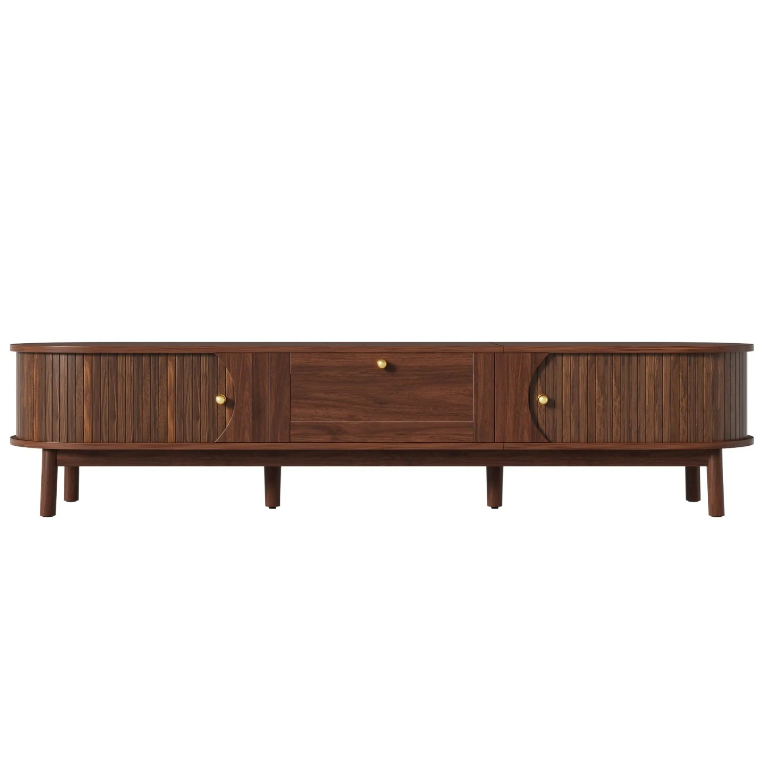 okwish Schrank mit Schubladen für Wohnzimmer 170x39.5x38cm Braun