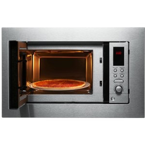 Respekta Einbau-Mikrowelle MW 800 Edelstahl mit Grill, Pizza im Garraum