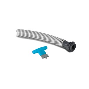 Arves Anschluss-Set: Spiralschlauch (Ø 25mm) mit Handbohrer für Regentonnen-Zubehör.