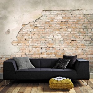 Art for the Home Fototapete Dublin, 300x300 cm, mit Backstein-Mauerwerk-Motiv.