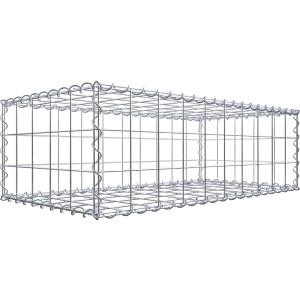 Leere Gabiona Gabione 100x30x50 cm mit 10x10 cm Maschenweite, zur individuellen Befüllung.