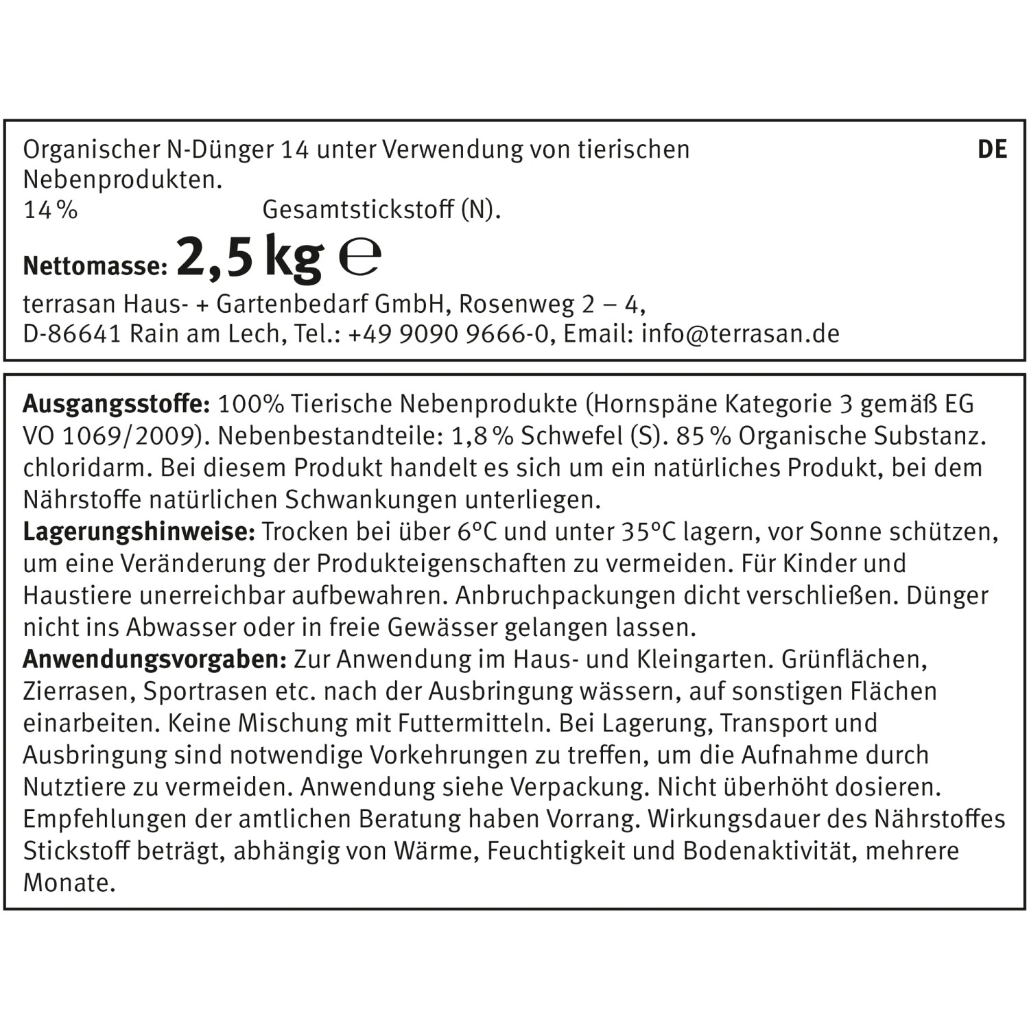 BIO Hornmehl 2,5 kg 30-60 m2 kaufen bei OBI