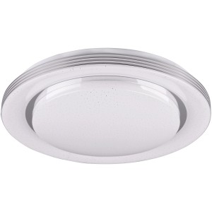 Weiße Reality LED-Deckenleuchte Atria mit Sternenhimmel-Effekt, Ø 48 cm.