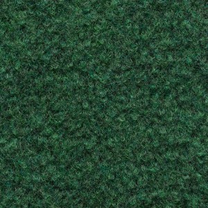Detailaufnahme von grünem Kunstrasen Nadelvlies (Meterware, 133 cm breit) ohne Noppen.