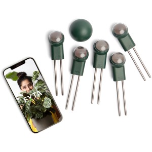 Fyta Beam Pflanzensensor 6 in 1 Set mit Wi-Fi Hub und Smartphone App zur Messung von Bodenwerten.