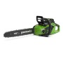 Greenworks Akku-Kettensäge GD40CS18, 40V, ohne Akku. Grüne Motorsäge mit 40 cm Schwertlänge.