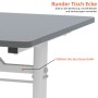 okwish Schreibtisch mit HöhenVerstellbar Home Office Kinderzimmer 120x60x90cm Grau_7