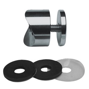 Vorsatzglashalter Edelstahl V2A Ø 35 mm für Rohr Ø 42,4 mm 2 Stück