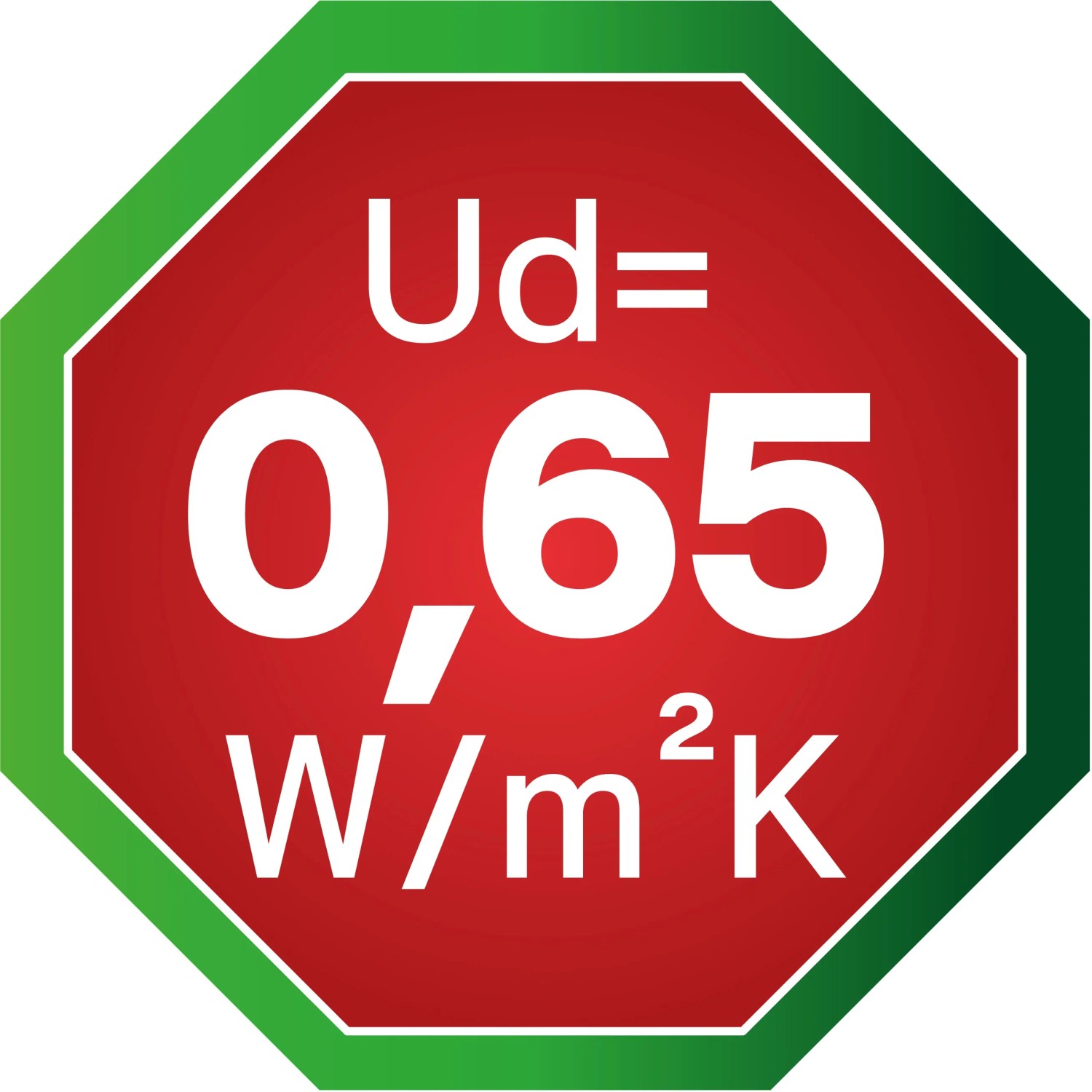 Ud-Wert 0,65 W/m²K für Splendoor ThermoSpace Haustür, optimale Wärmedämmung.
