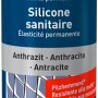 OBI Sanitär-Silikon Anthrazit, 310ml Kartusche für Bad, Küche und WC.