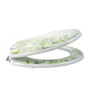 MSV WC-Sitz Sofaia mit Blumenmuster, MDF, mehrfarbig, Scharniere aus Edelstahl.