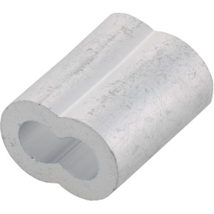 Suki Pressklemme aus Aluminium, 4 mm, für Seilbefestigungen.