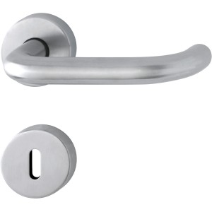 CMI Rosettengarnitur U-Form, Edelstahl matt, für Türstärken 38-42mm.