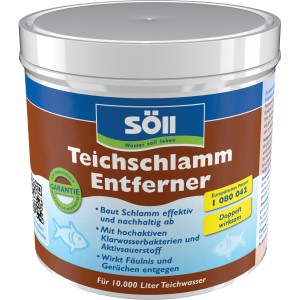 Söll Teichschlamm Entferner, 500g Dose zur Teichpflege und -reinigung. Entfernt Schlamm effektiv.