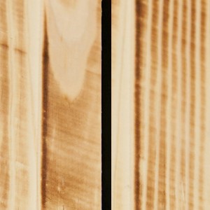Detailansicht des unbehandelten Holzes vom Windhager Insektenhotel Box.