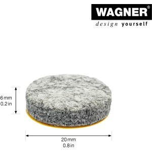 Wagner Topffuß, selbstklebend, grau, Ø 20 mm, für Zubehör für Pflanztöpfe.