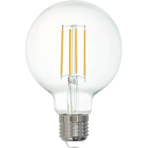Eglo LED Leuchtmittel G80, E27, 6W, Neutralweiß, klares Glas.