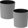 Siena Garden Pflanzgefäß Eco Lens, 2er Set, grau, Ø30cm. Blumentöpfe mit Holzfaseranteil.