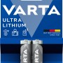 Varta Ultra Lithium Mignon (AA) Batterien, 2er-Pack. Lithium Batterien in Grau und Blau.