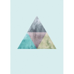 Komar Wandbild Triangles Top Blue 50 x 70 cm