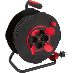 Kabeltrommel 40 m Schwarz-Rot