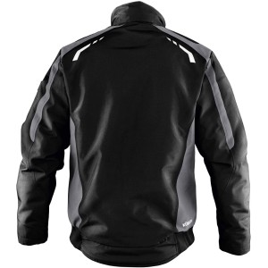 Kübler Workwear Wetterbundjacke in Schwarz/Anthrazit (Gr. L), Rückansicht mit grauen Akzenten.