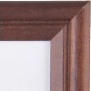 Detailansicht: Gerillter Holzbilderrahmen in Mahagoni, 13x18 cm.