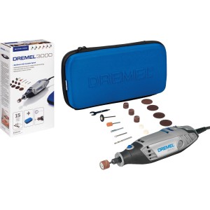 Dremel Multi 3000-15 Miniaturwerkzeug Set mit Zubehör und Tasche.