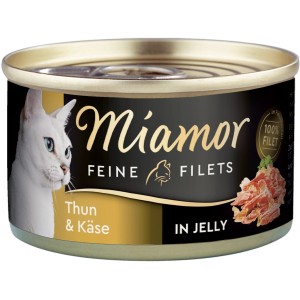 Miamor Katzen-Nassfutter mit Thunfisch und Käse im Jelly, 100g Dose.