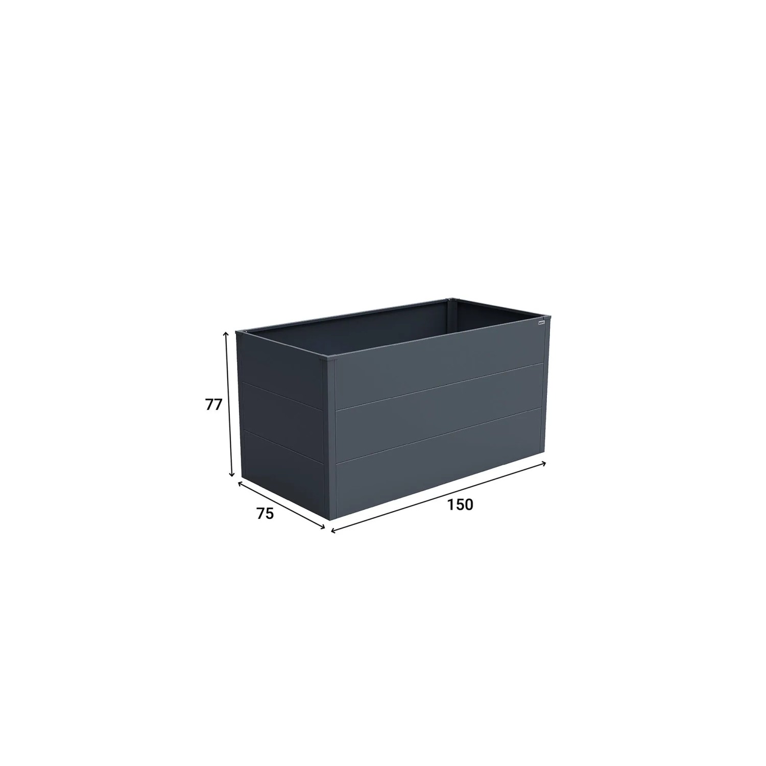 Weka Metall-Hochbeet Gary L 150 cm x 75 cm x 77 cm Anthrazit_7