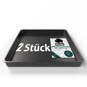 BigDean 2 Stück Pflanzschale Groß 60x60x7cm Ideal für Anzüchten Pflanzen & Mehr
