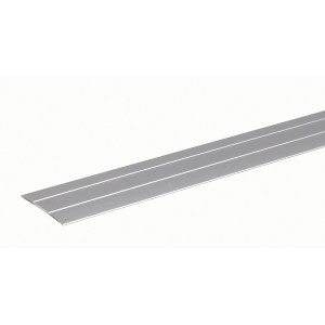 Silbernes Bodenausgleichsprofil aus Aluminium, 1,6x38x900mm, für Übergänge zwischen Bodenbelägen.