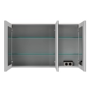 Fackelmann Badmöbel Spiegelschrank B.Round 110 cm Grafit