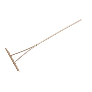 LUX Holzrechen mit 55 cm Arbeitsbreite zum Einebnen von Erdreich und für Rasenflächen.