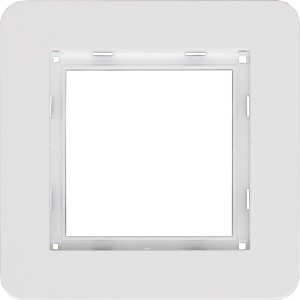 Weißer 1-fach Abdeckrahmen Leonie für Schalter und Steckdosen.