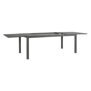 Anthrazitfarbener Yes Ausziehtisch Hilde, 200/300 cm, ideal für Garten und Terrasse.