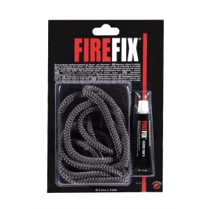 Firefix Dichtung für Ofentür, 8 mm, mit hitzebeständigem Kleber für Kamine & Öfen.