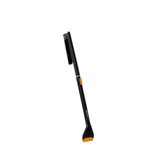 Fiskars X-Series Auto Schneebürste mit Eiskratzer, Teleskopstiel, schwarz