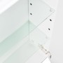 Innenansicht: Posseik Spiegelschrank 80 cm mit Glasböden.