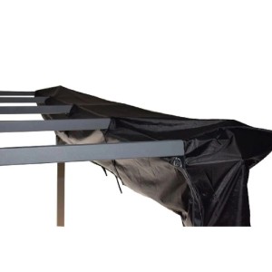 Jet-Line Abdeckplane Pavillon Kairo 3 m Schwarz Wasserdicht UV Stabilisiert