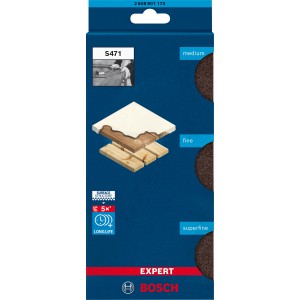 Bosch Standard Schleifschwämme Expert S471, 3-teilig, für effektives Schleifen.