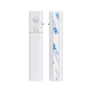 Weißer Paulmann LED-Strip Controller, batteriebetrieben, mit Bewegungsmelder und selbstklebendem Klebestreifen.