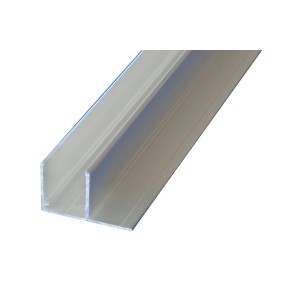 Alu-U-Profil 1,6 cm, Easy-click, 300 cm für Kunststoffbedachung, Detailansicht.